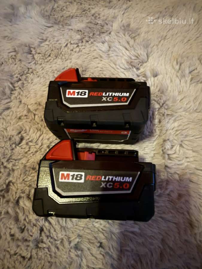 Milwauke Redlithium XC 5ah 18v Baterijos - nuotraukos Nr. 3
