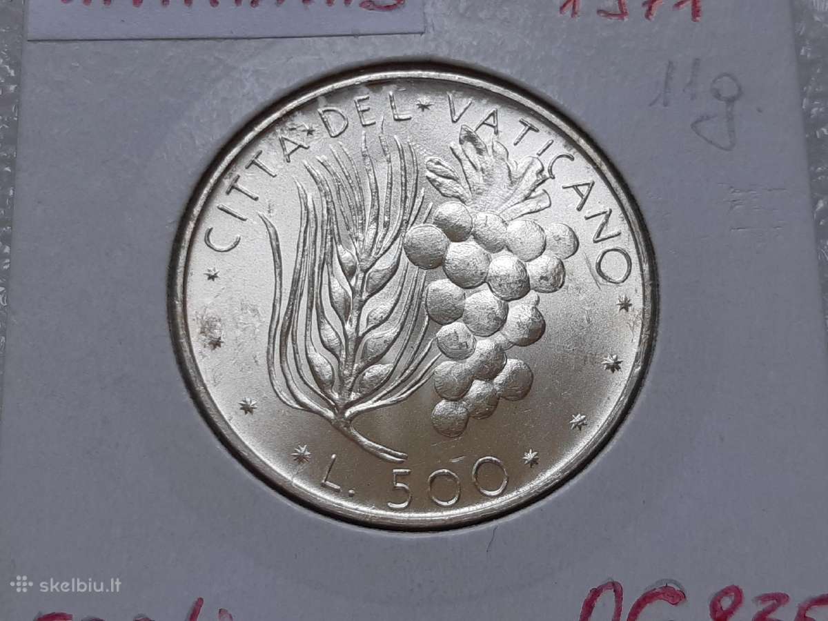 Vatikanas 500 lirų sidabras 1971