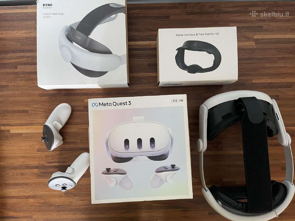 Meta Quest 3 512gb + Priedai