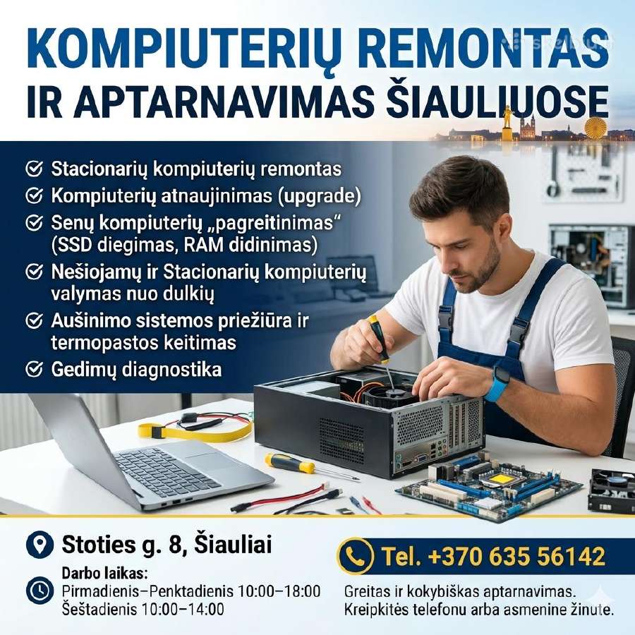 Kompiuterių Remontas Ir Aptarnavimas Šiauliuose