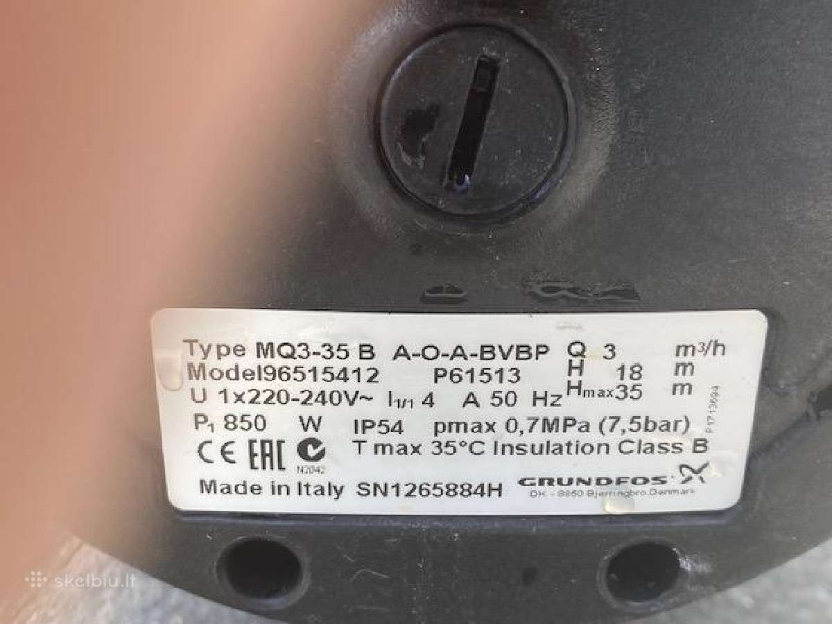 Vandens siurblys Grundfos Mq3-35b - nuotraukos Nr. 3