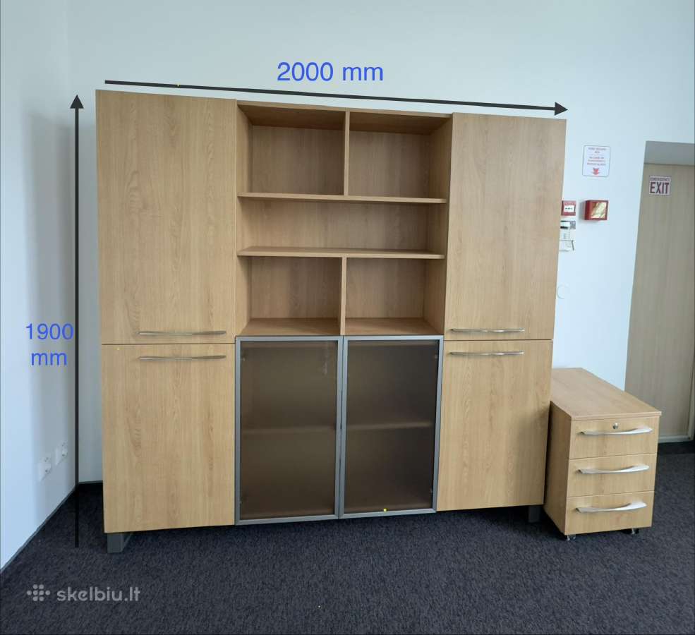 Biuro (vadovo) baldai Spinta-komoda, stalas