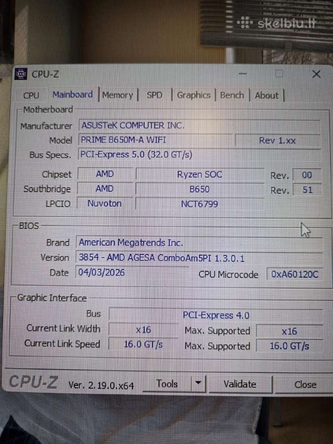 Parduodu Asus Prime B650m-a WiFi komplekta - nuotraukos Nr. 2