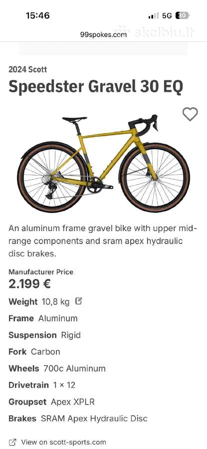 Scott gravel, 1x12 sram, S dydis, 2024m. - nuotraukos Nr. 11