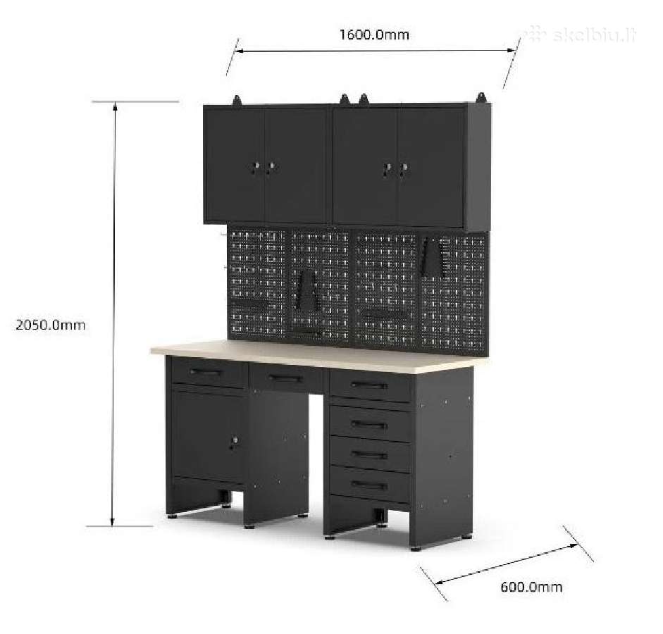 Darbastalio komplektas 1600 x 600 x 2050 mm