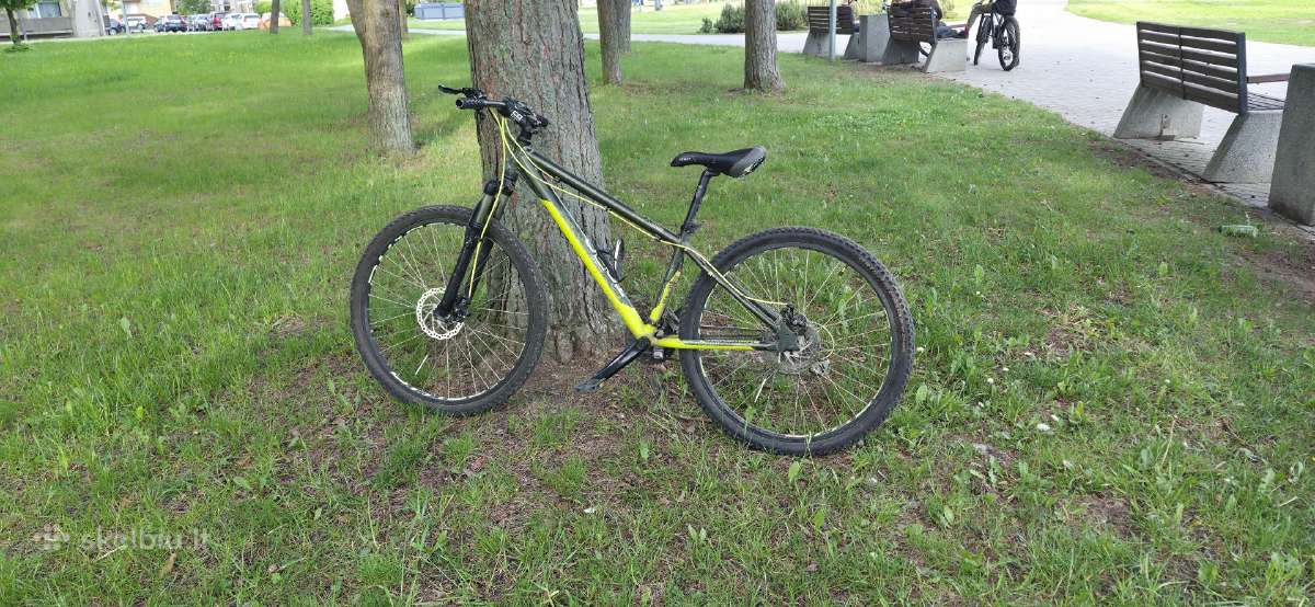 Žaliai juodas MTB dviratis