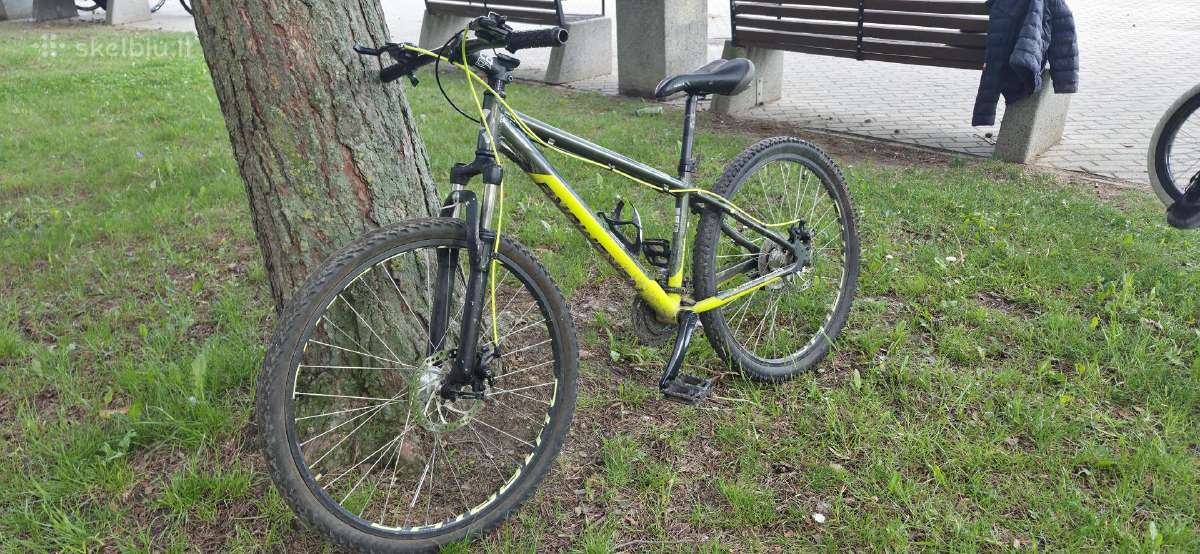Žaliai juodas MTB dviratis vaikui - nuotraukos Nr. 2