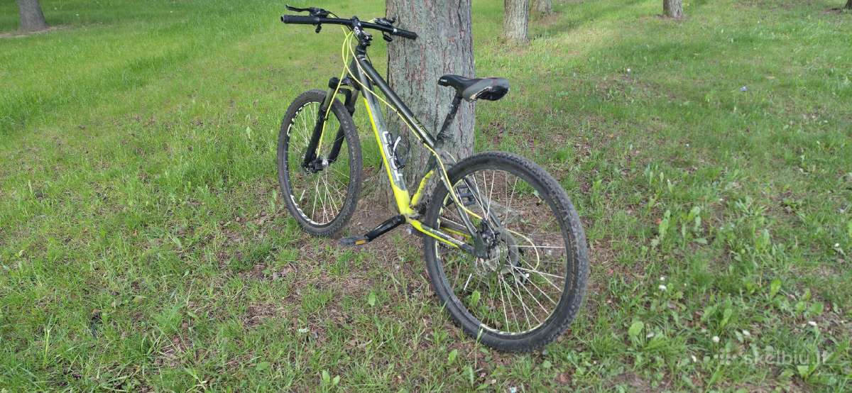 Žaliai juodas MTB dviratis vaikui - nuotraukos Nr. 3