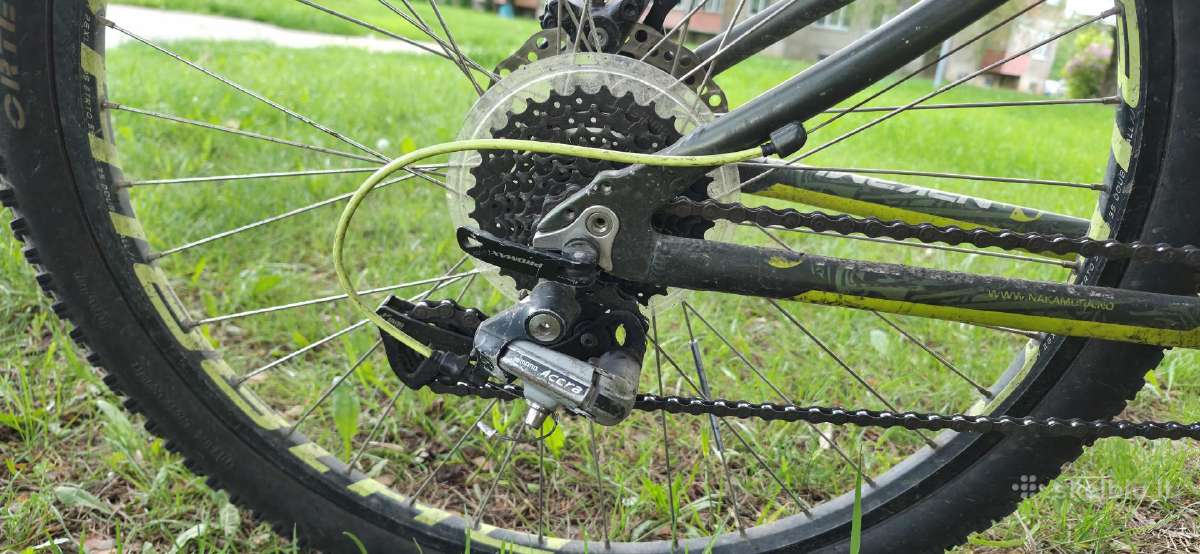 Žaliai juodas MTB dviratis vaikui - nuotraukos Nr. 9