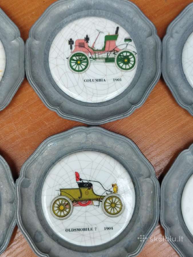 Vintažinės dekoratyvinės alavo lėkštutės - nuotraukos Nr. 3