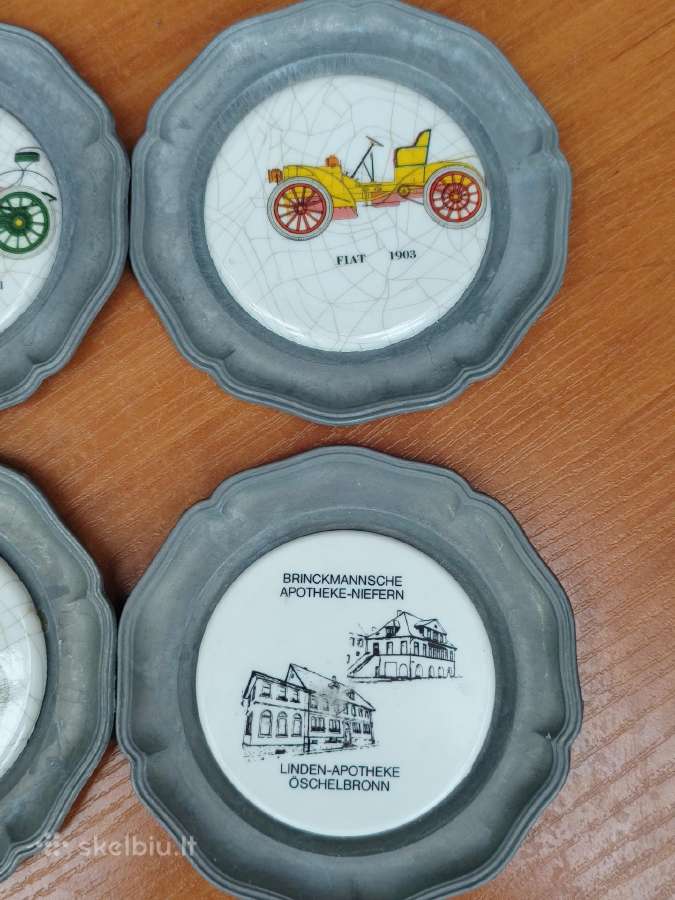 Vintažinės dekoratyvinės alavo lėkštutės - nuotraukos Nr. 4