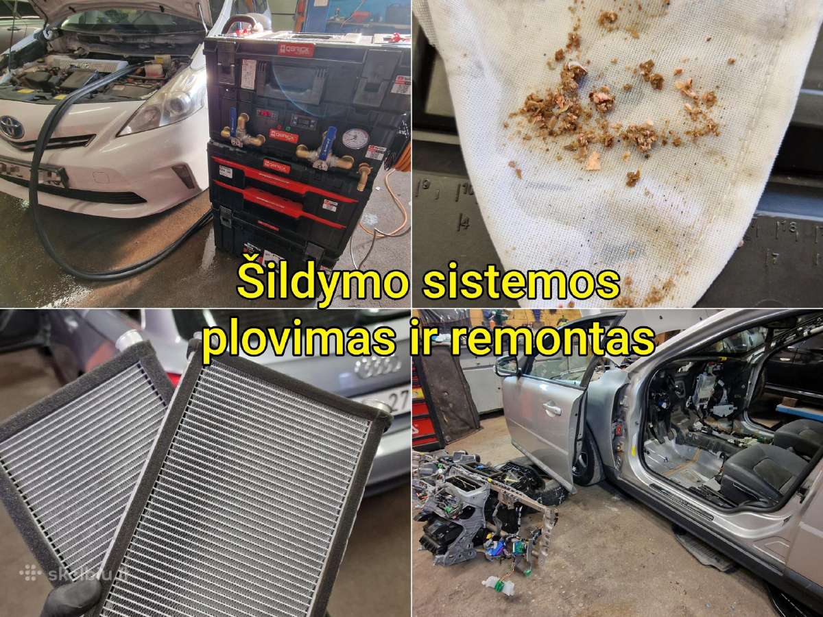 Automobilio pečiuko remontas, plovimas, keitimas