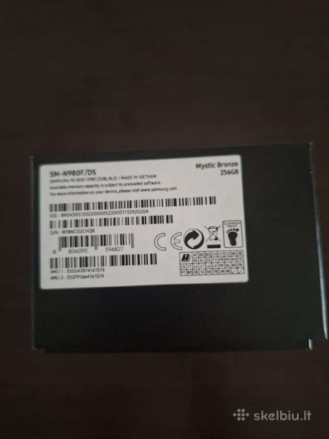 Mobilus telefonas Samsung Note 20 su 256gb atminti - nuotraukos Nr. 5