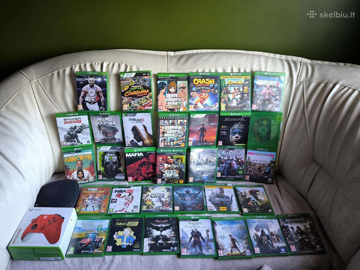 Xbox one s /x zaidimai ir pulteliai