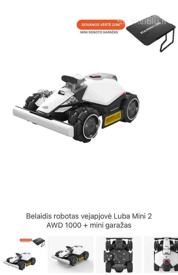 Luba mini 2 Awd 1000 belaidžiai vejos robotai - nuotraukos Nr. 4