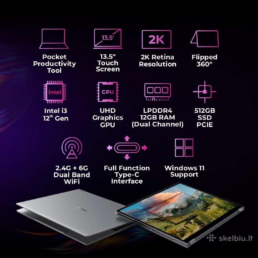 Chuwi Freebook 13.5" Touchscreen Laptop - nuotraukos Nr. 6