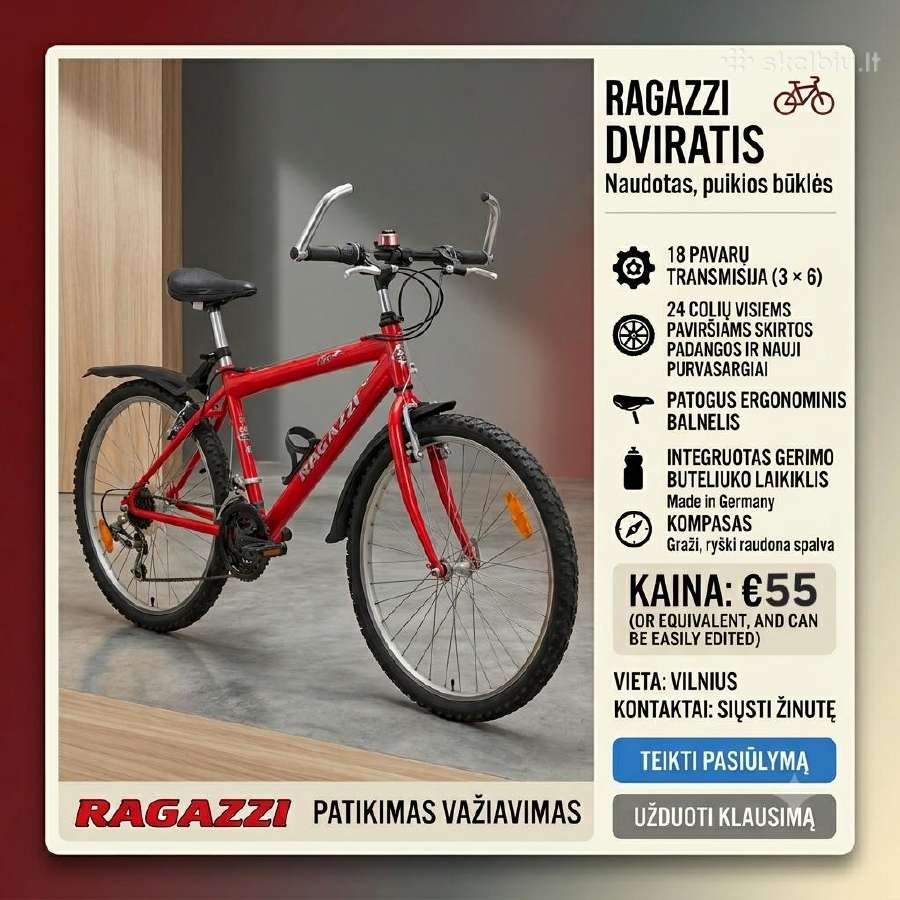 Dviratis Ragazzi (24")