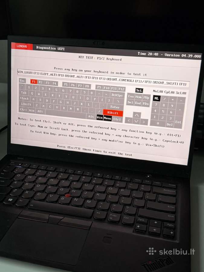 Lenovo Thinkpad X1 Carbon (6 Gen) i7 /16gb/1tb - nuotraukos Nr. 24