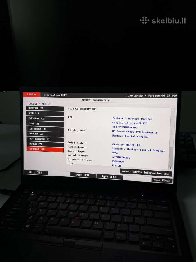 Lenovo Thinkpad X1 Carbon (6 Gen) i7 /16gb/1tb - nuotraukos Nr. 29