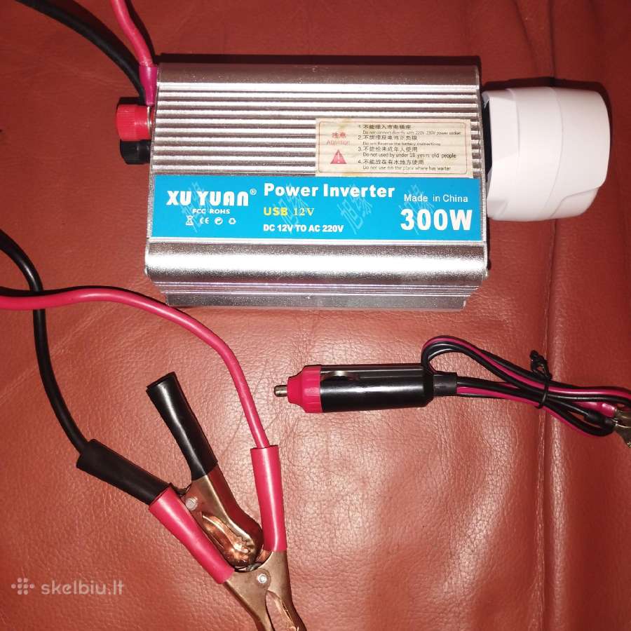 Keitiklis iš 12 V į 220 V no akumo arba prik