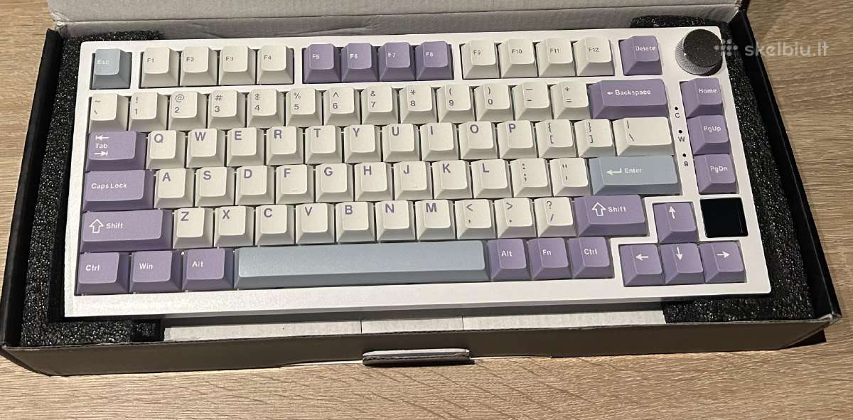 Nauja klaviatūra Ajazz Ak820 Pro (purple-white-blu
