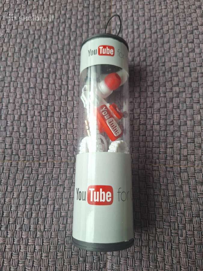 „youtube“ ausinės su užtrauktuko dizainu, naujos