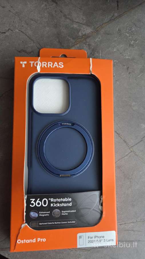 Torras Ostand Pro dėklas iPhone 16 Promax (mėlynas