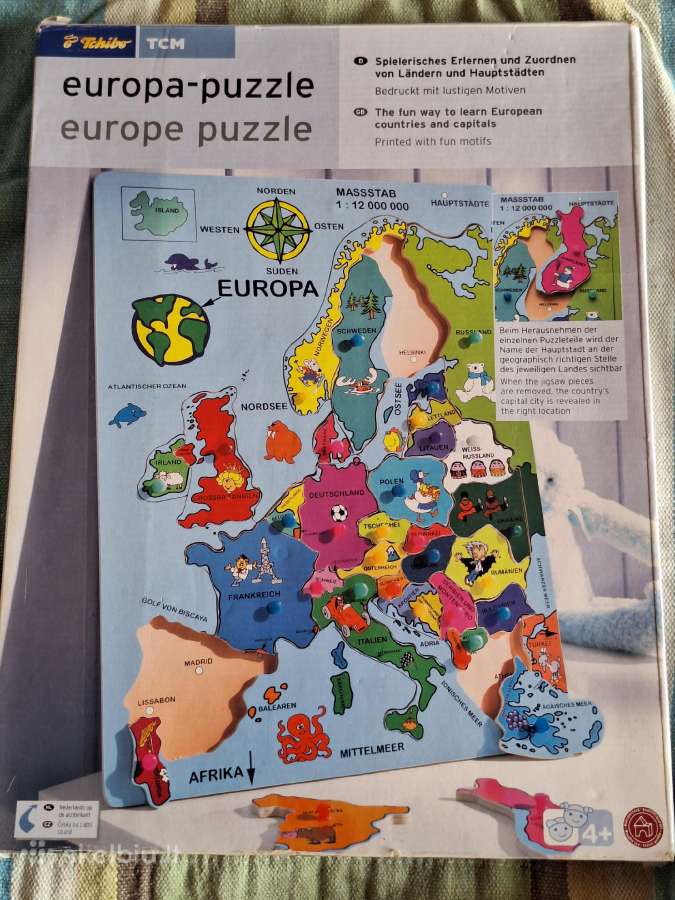 Europos žemėlapis dėlionė Tcm Lavinamoji