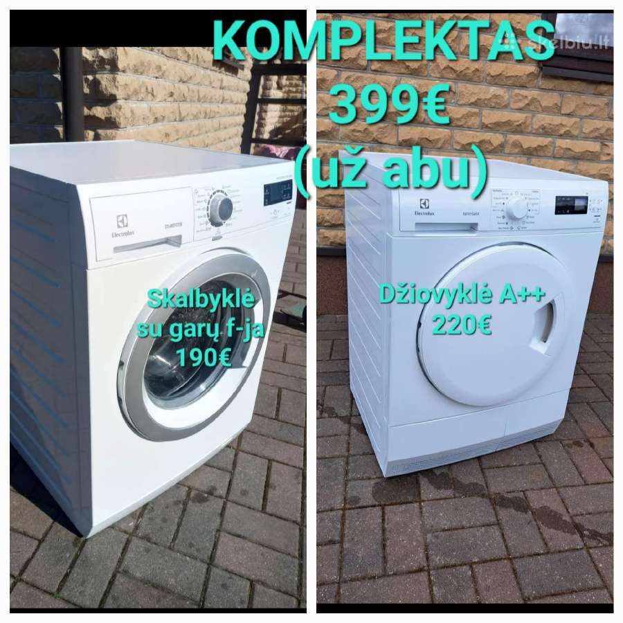 Komplektas skalbyklė ir džiovyklė