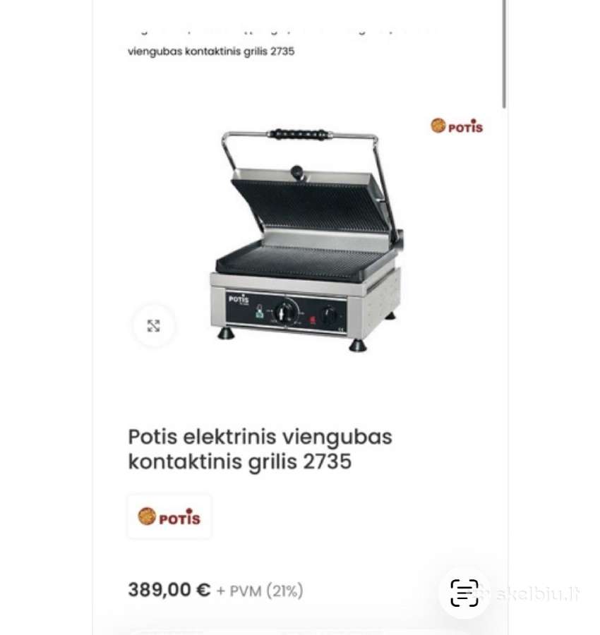 Kebabų kepimo kontaktinis grilis Potis Pk 2735e - nuotraukos Nr. 11
