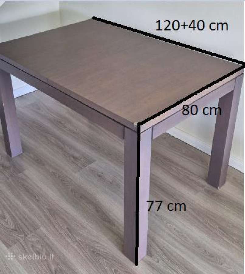 Parduodamas valgomojo stalas su 4 kėdėmis