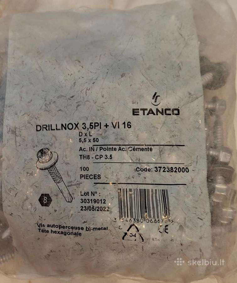 Parduodami Etanco Drillnox 5,5x50 mm Savaime Gręži - nuotraukos Nr. 2