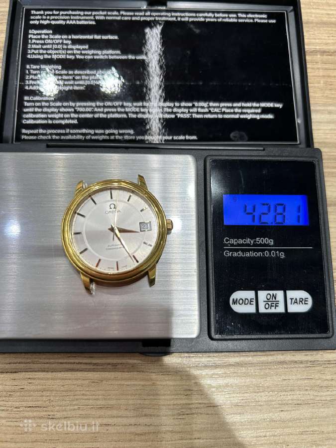 Omega Deville Auksinis 750 - nuotraukos Nr. 16