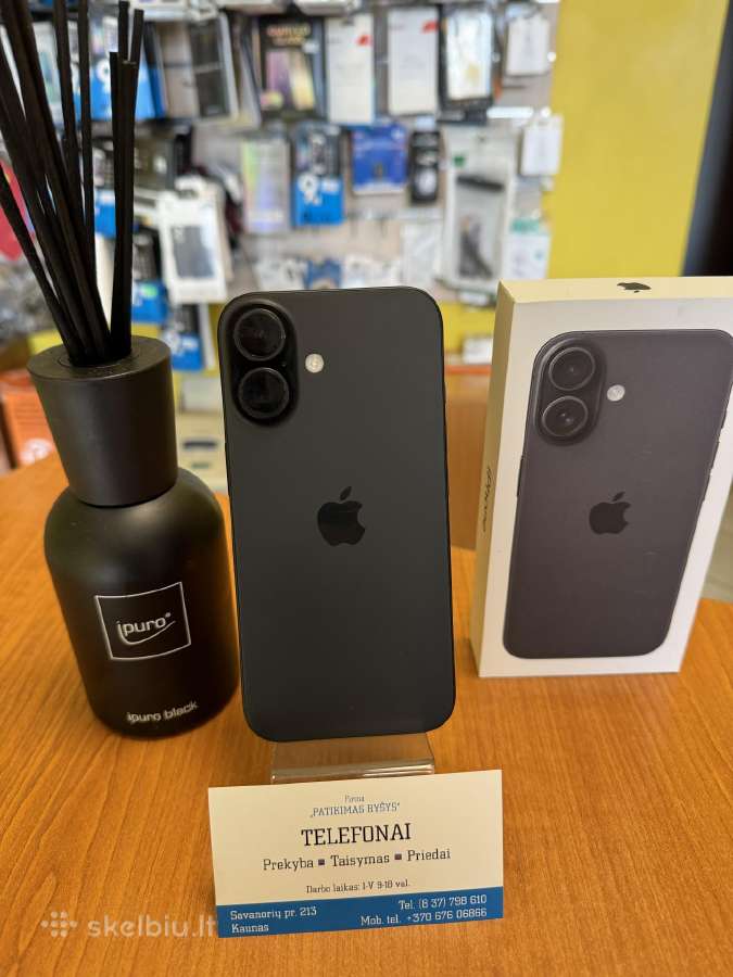 iPhone 16 Black 128gb Su Garantija