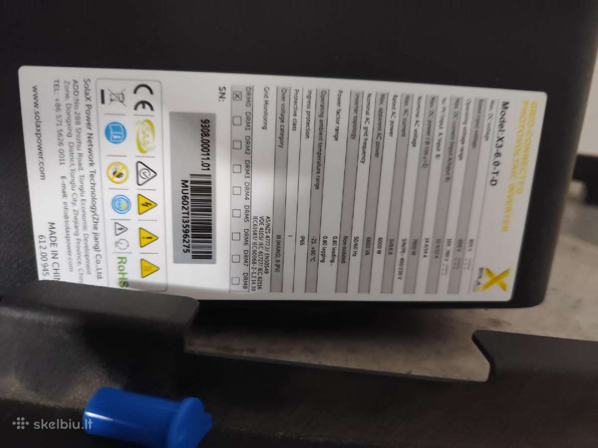 Trifazis Inverteris Solax X3-6kw WiFi - nuotraukos Nr. 4