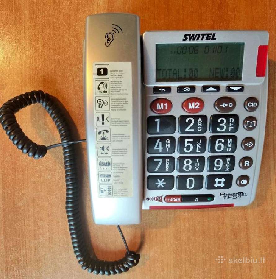 Telefonas senjorams ir silpnai girdintiems. Switel