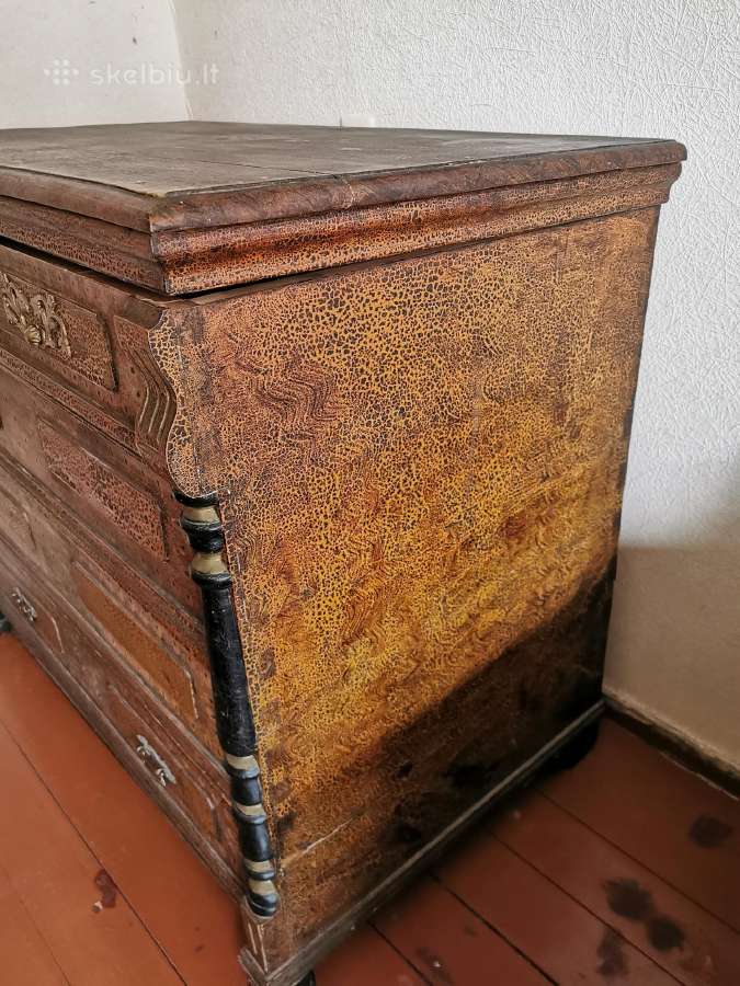 Autentiška aukštaitijos regiono kraičio skrynia - nuotraukos Nr. 2