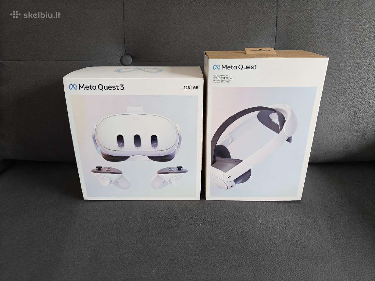 Oculus Meta Quest 3 su originaliu Meta headstrap