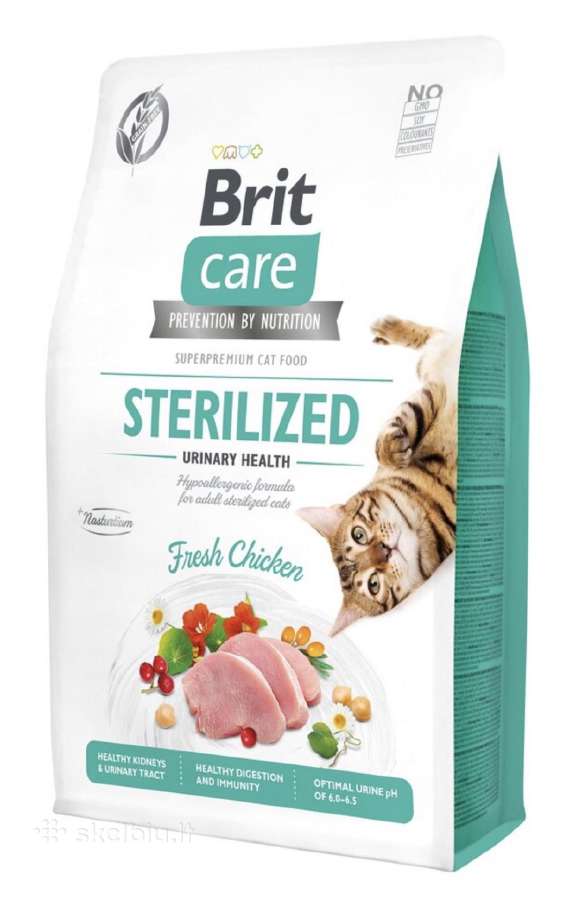Brit Care sterilizuotų kačių ėdalas 7 kg