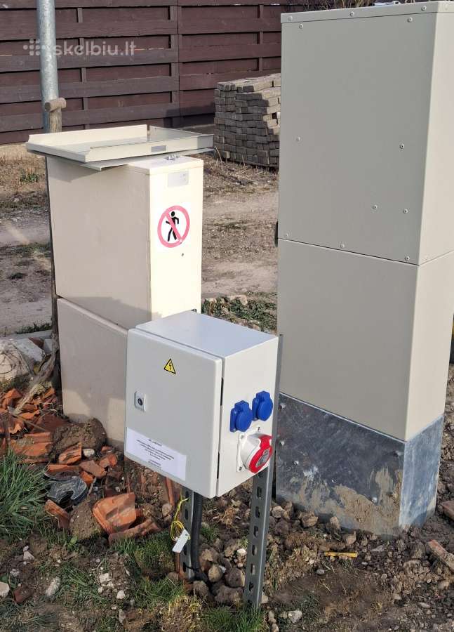 Statybinis elektros skydelis / Rangovo aktas