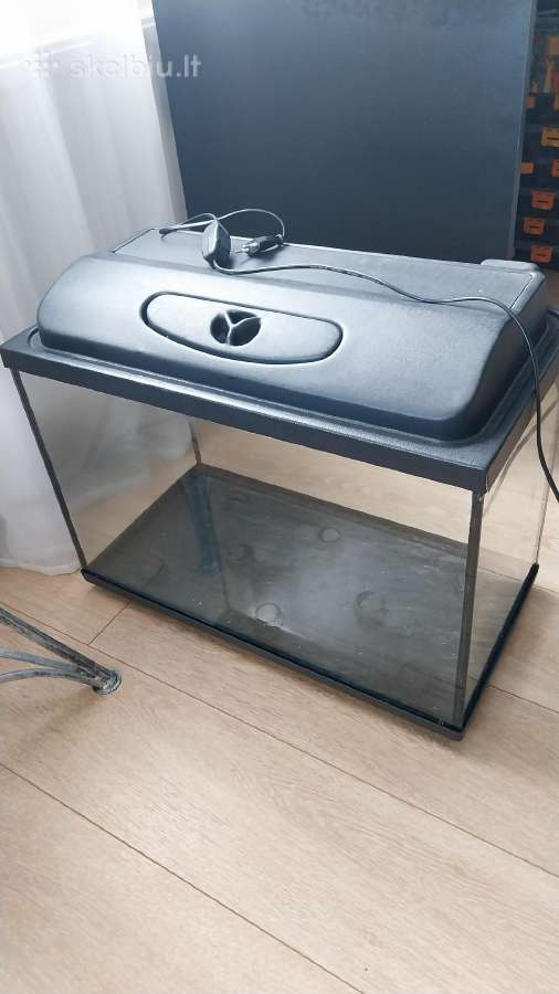 Akvariumas 70 litrų su dekoracijomis - nuotraukos Nr. 2