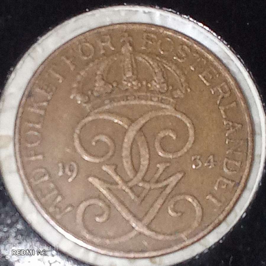 Švedija 5 erės 1934