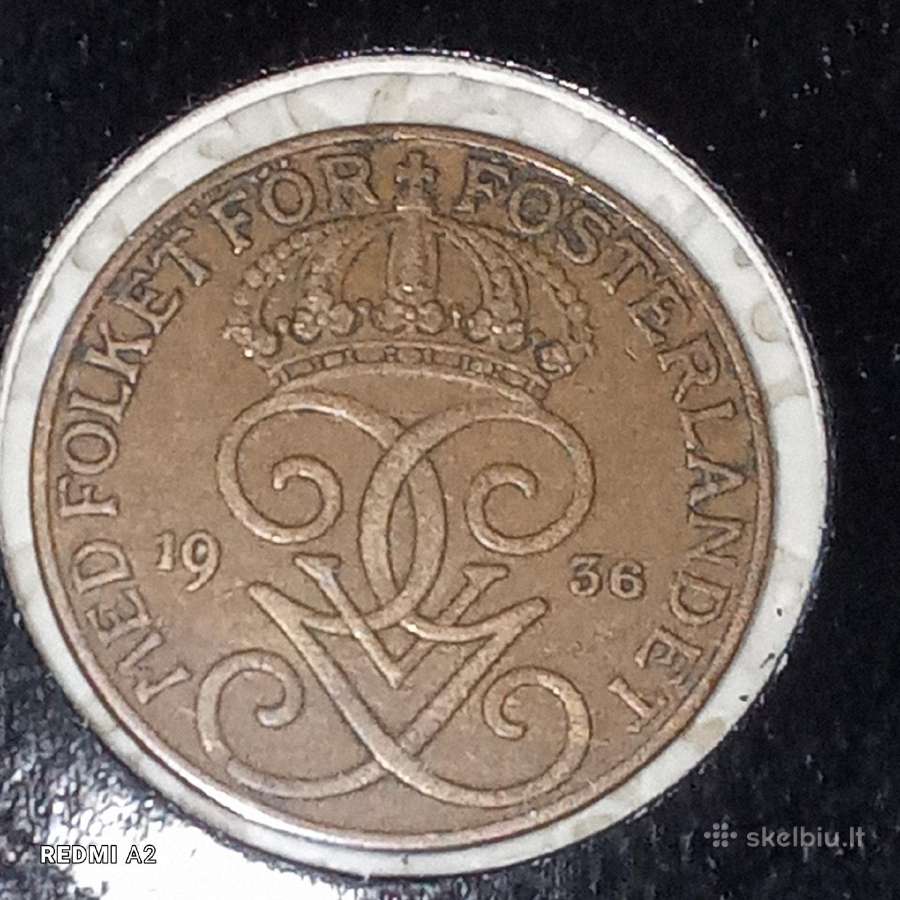 Švedija 5 erės 1936