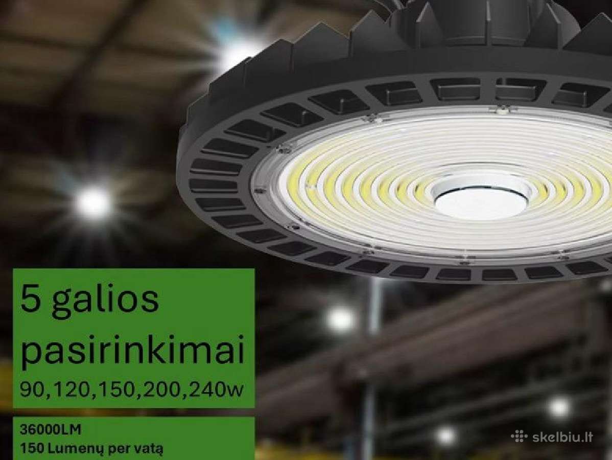 Pramoniniai šviestuvai ūkis sandėlis logistika LED - nuotraukos Nr. 4