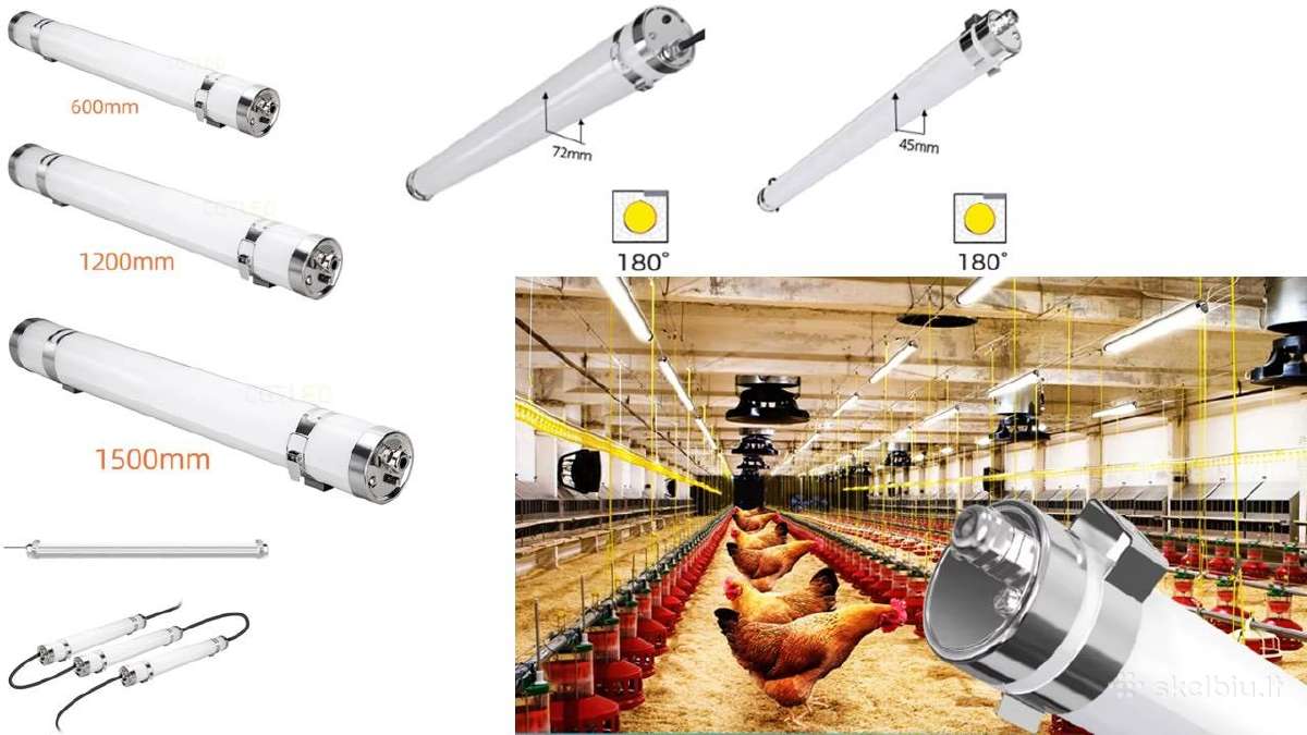 Pramoniniai šviestuvai ūkis sandėlis logistika LED - nuotraukos Nr. 6
