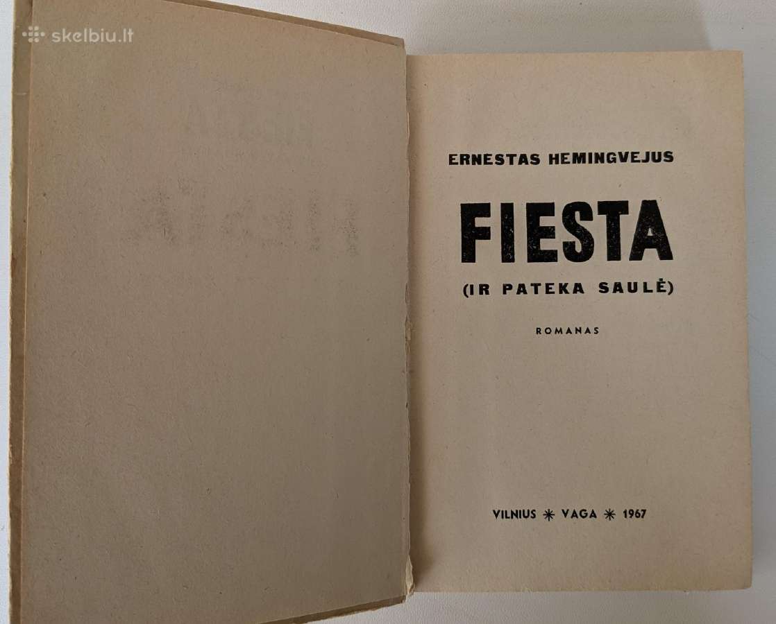 E. Hemingvėjus. Fiesta - nuotraukos Nr. 3