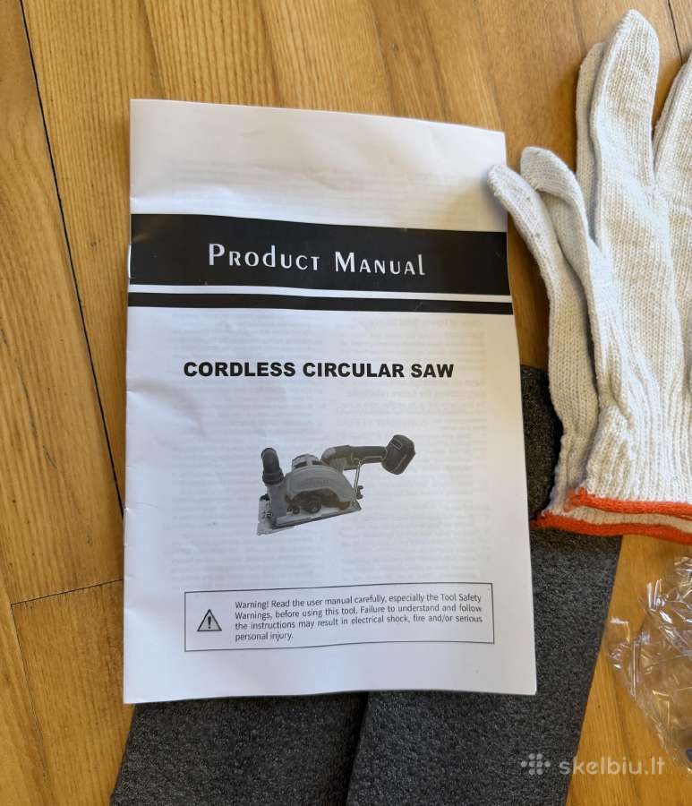 Akumuliatorinis diskinis pjūklas 125 mm 2 bateri