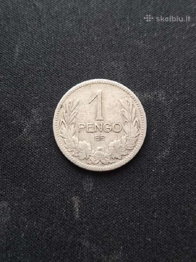 1927 Vengrija 1 Pengo sidabrinė moneta