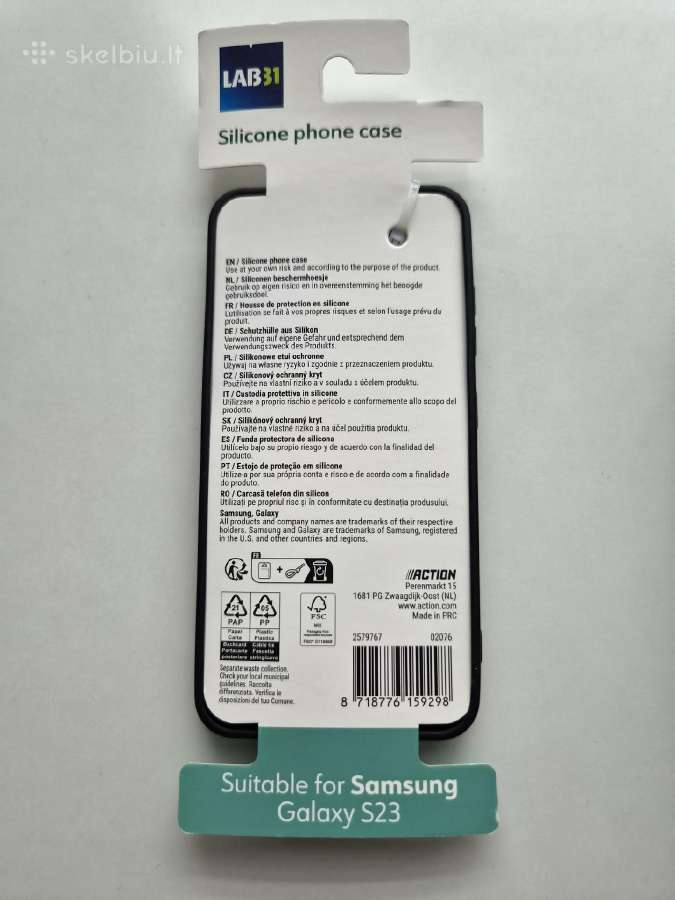 Samsung s22/23 silikoninis dėklas. Naujas