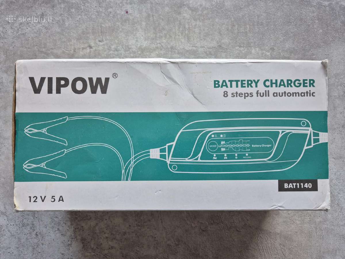 Baterijos pakrovėjas Vipow 8-stage battery charger